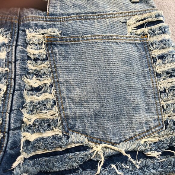 Mnml Men's Jeans Size 33 Distressed Frayed Denim Cotton Blue - Picture 14 of 16